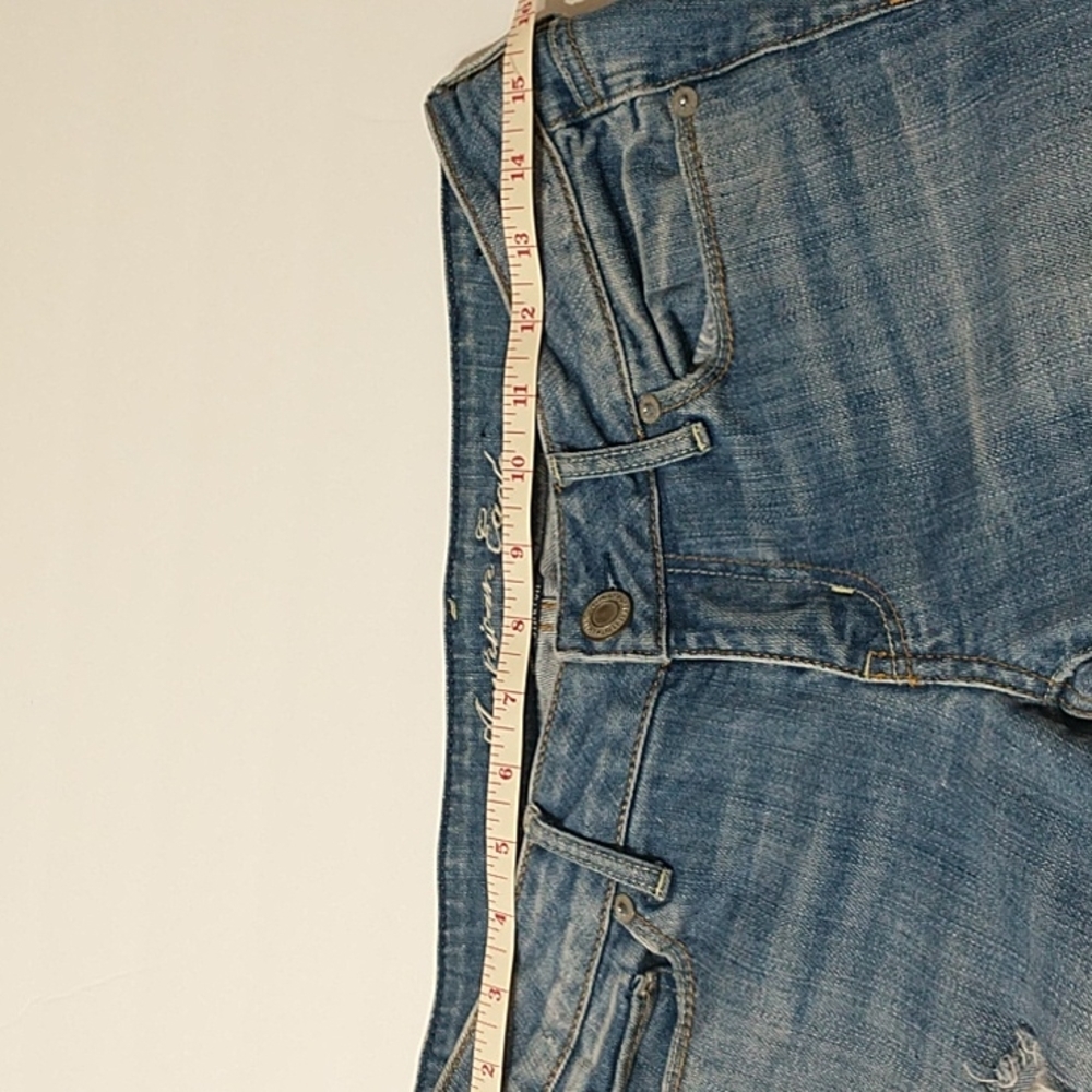 American Eagle skinny destressed womens jeans Size 4 - Picture 3 of 9